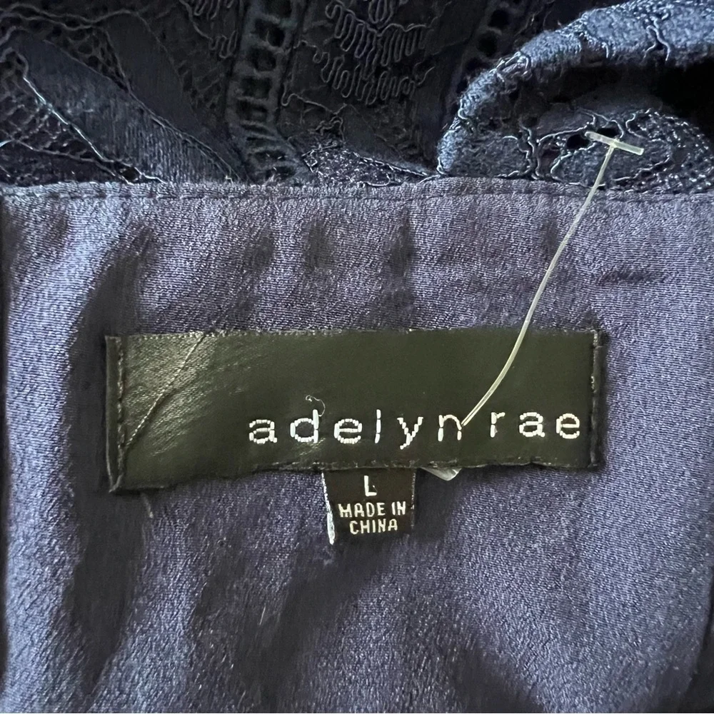 Adelyn Rae size large blue lace jumpsuit